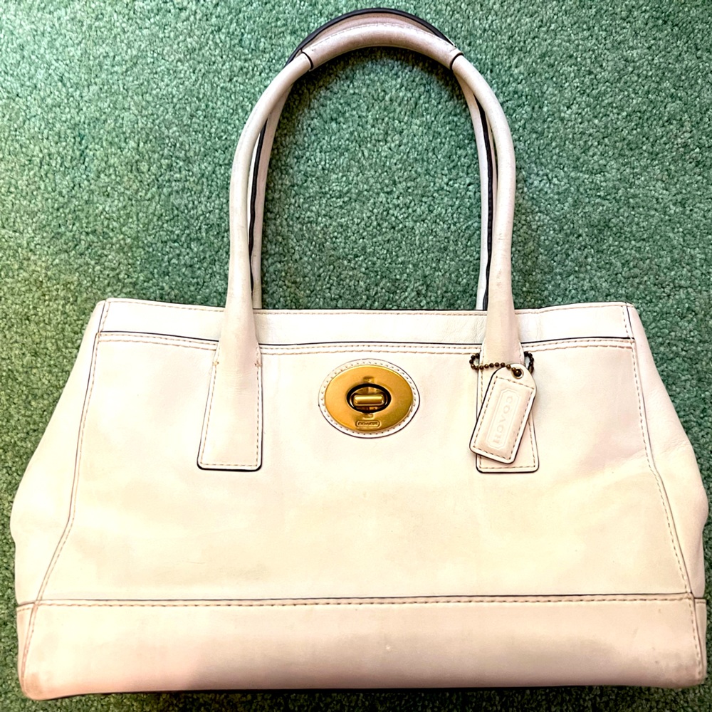 Vintage off white Coach handbag